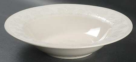 Ivy Charm White Large Rim Soup Bowl