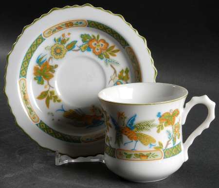 Jade Garden Flat Cup & Saucer Set