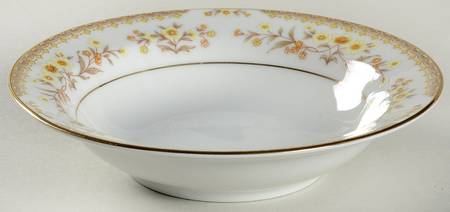 Jamestown (Gold Trim) Rim Fruit/Dessert (Sauce) Bowl