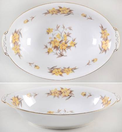 Jasmine 10" Oval Vegetable Bowl