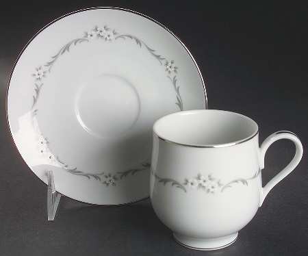 Jewel Tone Flat Cup & Saucer Set
