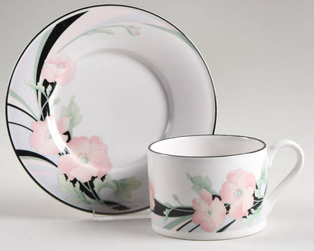 Jolie Flat Cup & Saucer Set by Sango