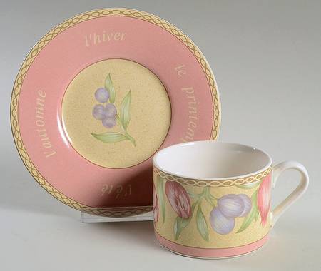 Les Saisons Flat Cup & Saucer Set