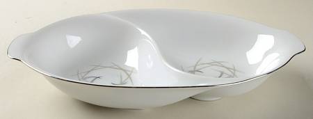 Mardi Gras 11" Oval Divided Vegetable Bowl