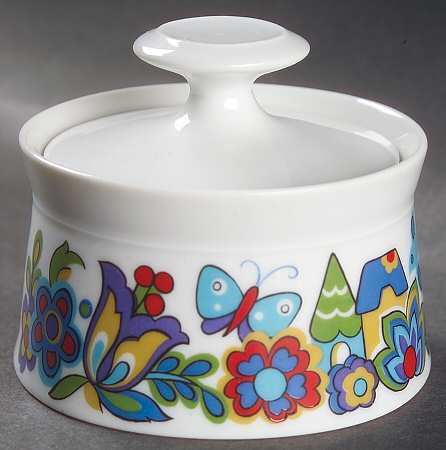 Market Place Mini Sugar Bowl & Lid