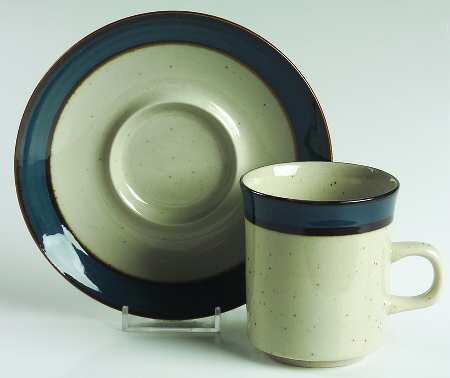 Mariana Flat Cup & Saucer Set by Sango