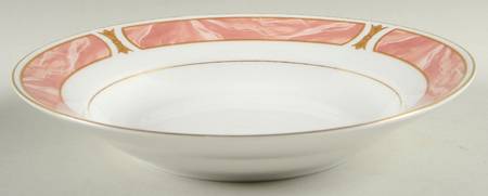 Marble Rose Rim Soup Bowl