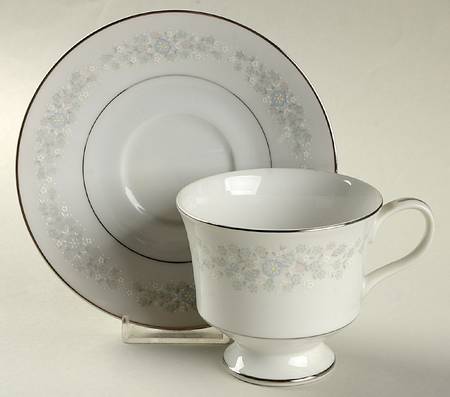 Mayflower Footed Cup & Saucer Set