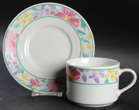 Melody Flat Cup & Saucer Set