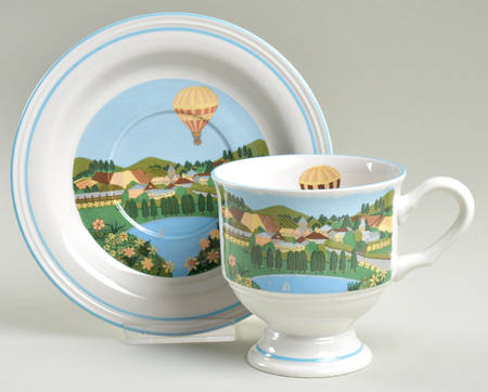 Montgolfier Footed Cup & Saucer Set