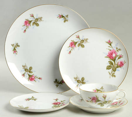 Moss Rose (Coupe Shape) 5 Piece Place Setting by Sango