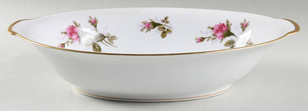 Moss Rose (Coupe Shape) 10" Oval Vegetable Bowl