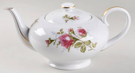 Moss Rose (Coupe Shape) Teapot & Lid