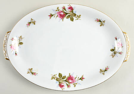 Moss Rose (Coupe Shape) 15" Oval Serving Platter