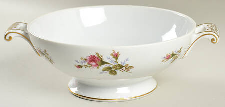Moss Rose (Coupe Shape) Round Vegetable No Lid