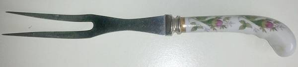 Moss Rose (Coupe Shape) Fork-Carving/Stainless Prongs