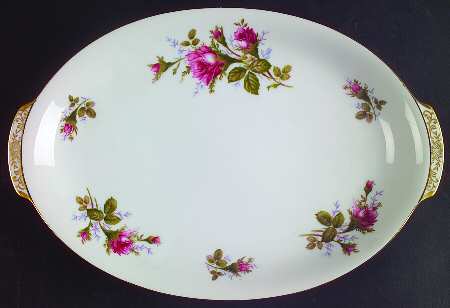 Moss Rose (Coupe Shape) 12" Oval Serving Platter