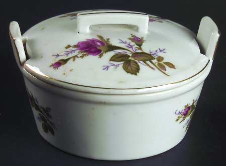 Moss Rose (Coupe Shape) Butter Tub & Lid