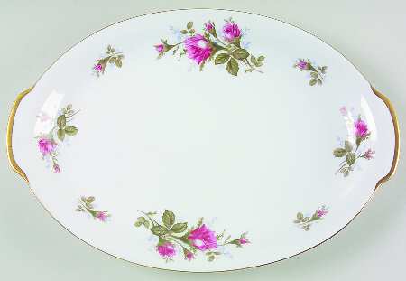 Moss Rose (Coupe Shape) 14" Oval Serving Platter