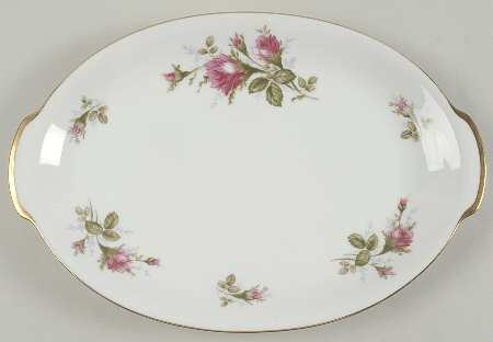 Moss Rose (Coupe Shape) 12" Oval Serving Platter
