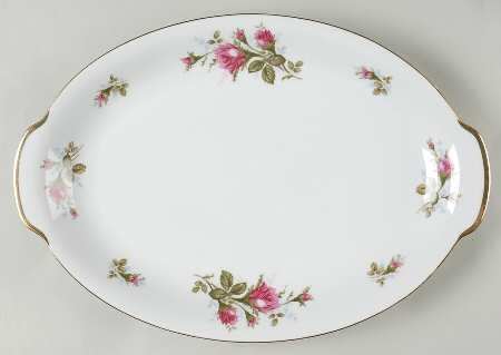Moss Rose (Coupe Shape) 16" Oval Serving Platter