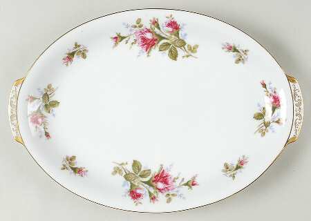 Moss Rose (Coupe Shape) 13" Oval Serving Platter