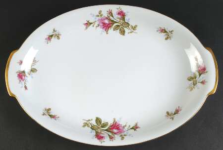 Moss Rose (Coupe Shape) 15" Oval Serving Platter