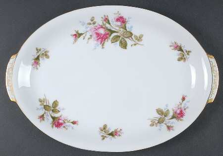 Moss Rose (Coupe Shape) 12" Oval Serving Platter