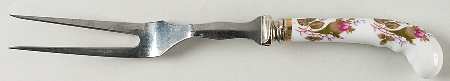 Moss Rose (Coupe Shape) Carving Fork with Stainless Prongs