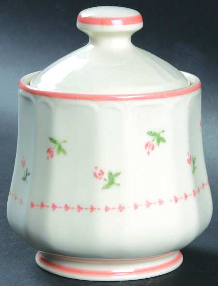 Mystique Peach Sugar Bowl & Lid