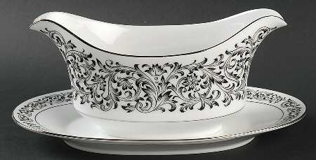 Niagara Gravy Boat with Attached Underplate by Sango