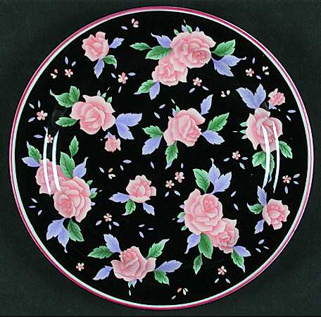 Noir Chintz Salad Plate