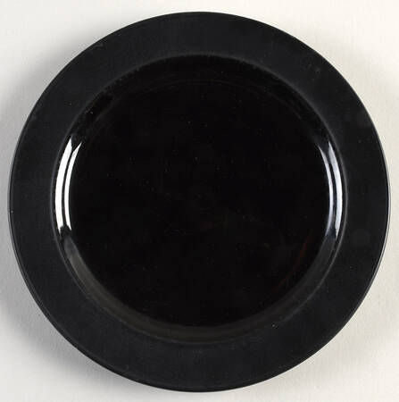 Nova Black (Older, All Black, Matte and Glossy) Bread & Butter Plate