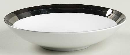 Ondine (Black & Platinum Bands) Coupe Soup Bowl