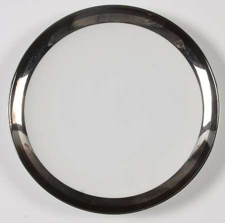 Ondine (Black & Platinum Bands) Salad Plate
