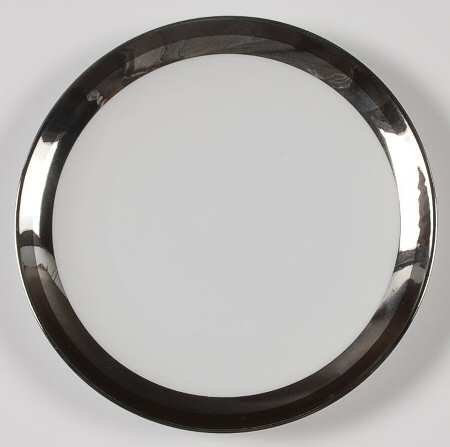 Ondine (Black & Platinum Bands) Bread & Butter Plate