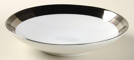 Ondine (Black & Platinum Bands) Fruit/Dessert (Sauce) Bowl