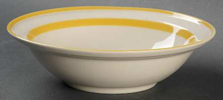 Orbit Yellow Rim Cereal Bowl