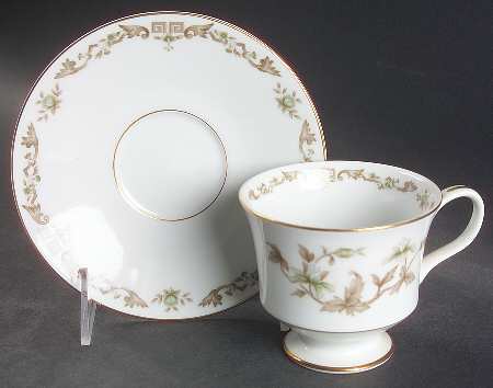 Pagoda Footed Cup & Saucer Set