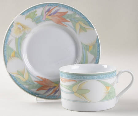 Paradise Flat Cup & Saucer Set