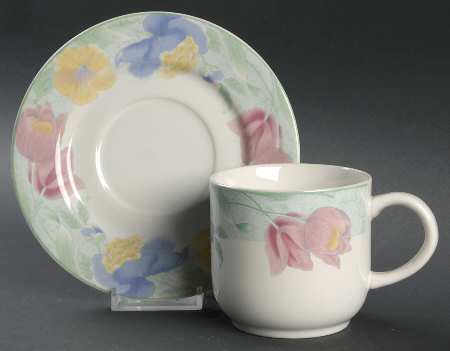Passion Flat Cup & Saucer Set by Sango