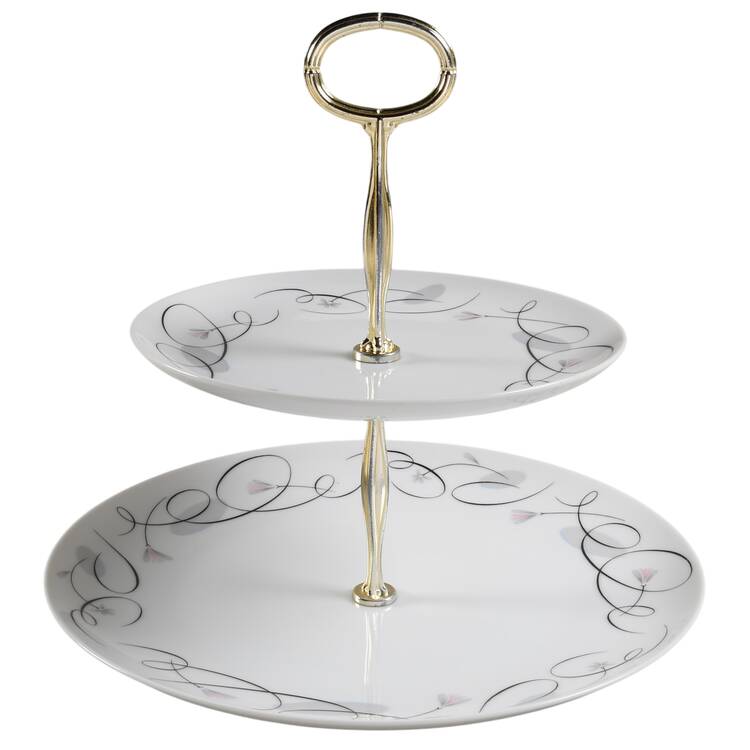 Patrician 6 5/8"-10"  2 Tiered Serving Tray (Dp, Sp) HC