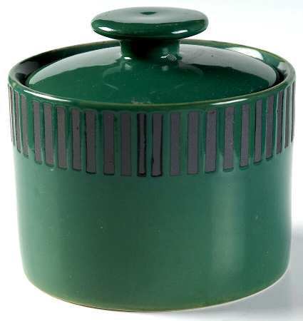 Patio Green Sugar Bowl & Lid