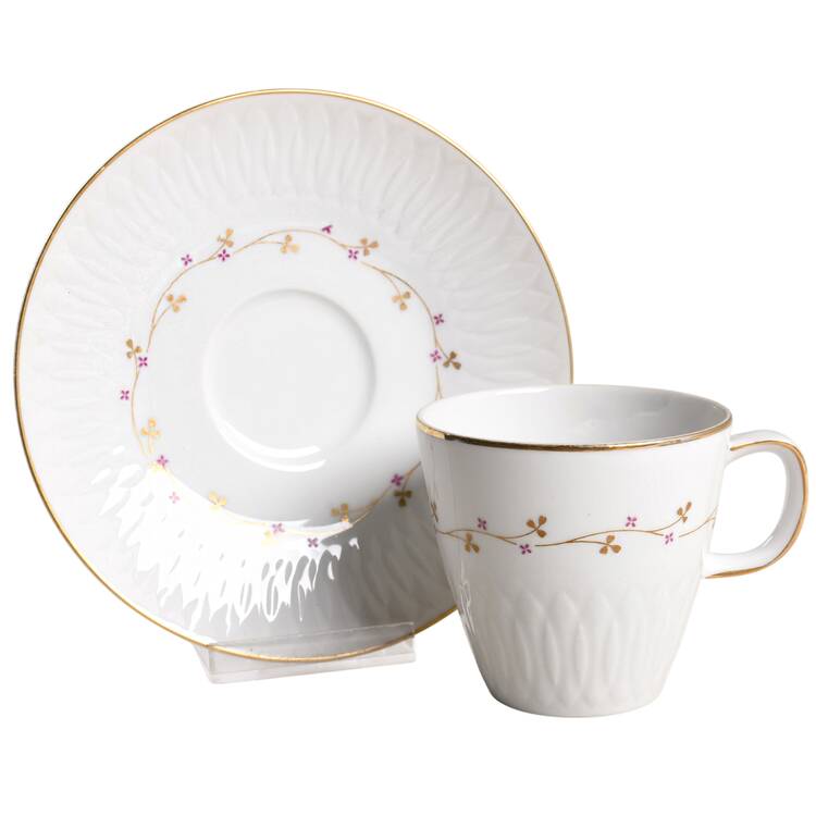 Petite Fleur Flat Cup & Saucer Set