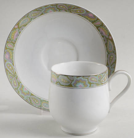 Persian Garden Flat Cup & Saucer Set