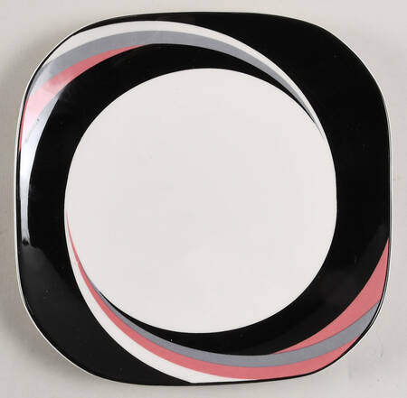 Pinwheel Black Salad Plate