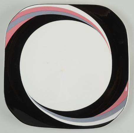 Pinwheel Black 11" Chop Plate (Round Platter)