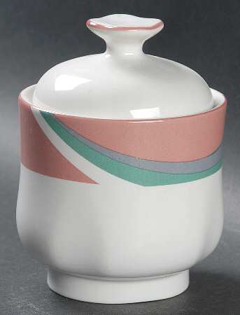 Pinwheel Pink Sugar Bowl & Lid