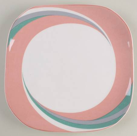 Pinwheel Pink Salad Plate