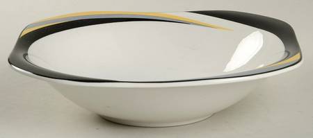 Pinwheel Yellow Coupe Soup Bowl